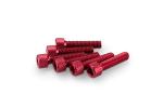Kit Visserie Car&eacute;nage Puig En Aluminium Anodis&eacute; Rouge Blister 6 vis allen M6x25mm