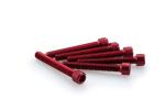Kit Visserie Car&eacute;nage Puig En Aluminium Anodis&eacute; Rouge Blister 6 vis allen M6x45mm