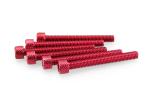 Kit Visserie Car&eacute;nage Puig En Aluminium Anodis&eacute; Rouge Blister 6 vis allen M6x50mm