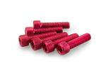 Kit Visserie Car&eacute;nage Puig En Aluminium Anodis&eacute; Rouge Blister 6 vis allen M8x30mm