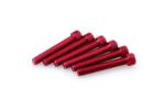 Kit Visserie Car&eacute;nage Puig En Aluminium Anodis&eacute; Rouge Blister 6 vis allen M8x50mm