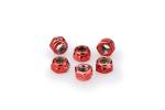 Kit Visserie Car&eacute;nage Puig En Aluminium Anodis&eacute; Rouge Blister 6 &eacute;crou M5