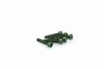 Kit Visserie Car&eacute;nage Puig En Aluminium Anodis&eacute; Vert Blister 6 vis allen M5x25mm