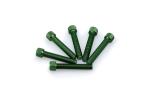 Kit Visserie Car&eacute;nage Puig En Aluminium Anodis&eacute; Vert Blister 6 vis allen M8x45mm