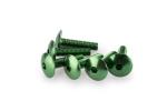 Kit Visserie Car&eacute;nage Puig En Aluminium Anodis&eacute; Vert Blister 6 vis bomb&eacute; M6x25mm