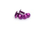 Kit Visserie Car&eacute;nage Puig En Aluminium Anodis&eacute; Violet Blister 6 vis bomb&eacute; M6x15mm