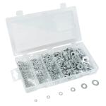 Kit Visserie Moto P2R RONDELLE PLATE ACIER 6 TAILLES DIAM 3 &agrave; 10mm ASSORTIMENT BOITE 900 PIECES