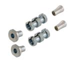 Kit bagues de guidon R-tech Entretoises perces 16 - 18mm argent