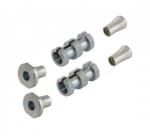 Kit bagues de guidon R-tech Entretoises perc&eacute;s 16 - 17mm argent
