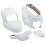 Kit car&eacute;nage P2R CARROSSERIE-CARENAGE SCOOT ADAPTABLE MBK 50 BOOSTER 2004+-YAMAHA 50 BWS 2004+ BLANC BRILLANT (KIT 4 PIECES) -P2R-