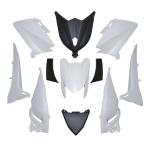 Kit carénage P2R blanc-noir brillant (11 pièces) maxi-scooter