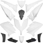 Kit carénage P2R blanc-noir brillant (14 pièces) maxi-scooter