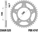 Kit chaine EK CHAIN PBR 520 SRX2 - 16/43 - 110 Couronne acier renforc&eacute;