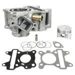 Kit cylindre-piston P2R CYLINDRE SCOOT ADAPTABLE MBK 50 BOOSTER X, OVETTO, NITRO 4T - YAMAHA 50 NEO'S, AEROX 4T 3 SOUPAPES (DIAM 38 mm) -P2R-