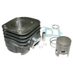 Kit cylindre-piston P2R CYLINDRE SCOOT ADAPTABLE MBK 50 OVETTO 2T, MACH G-YAMAHA 50 NEOS 2T, JOG-APRILIA 50 SR-MALAGUTI 50 F10 -P2R FONTE AVEC PISTON GR