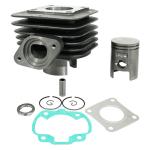 Kit cylindre-piston P2R CYLINDRE SCOOT ADAPTABLE SYM 50 ORBIT, JET EURO X 2T -P2R FONTE AVEC PISTON GRAPHITE-