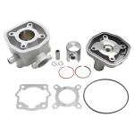 Kit cylindre-piston P2R HAUT MOTEUR 50 A BOITE ADAPTABLE DERBI 50 SENDA 1996+2005, GPR-GILERA 50 SMT 2000+2005, RCR (MOTEUR DERBI EURO 2) -ALU NIKASIL P