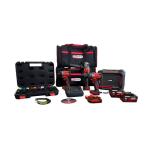 Kit d'outillage KS Tools &eacute;lectroportatif - perceuse, meuleuse, mini cl&eacute; &agrave; chocs et accessoires