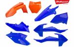 Kit plastiques Polisport orange/bleu