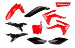 Kit plastiques Polisport rouge/noir