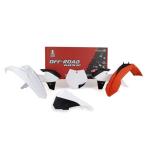 Kit plastiques R-tech 5 p orange-blanc-noir