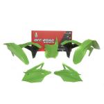 Kit plastiques R-tech 5 p vert-noir