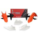 Kit plastiques R-tech 5p Orange/noir/blanc