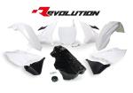 Kit plastiques Racetech Revolution + r&eacute;servoir blanc/noir