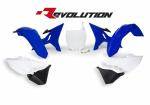 Kit plastiques Racetech de rechange Revolution bleu/blanc