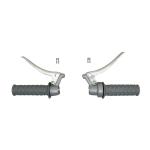 Kit poign&eacute;e de guidon et levier P2R GAZ - FREIN VINTAGE GRIS PAIRE