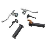 Kit poign&eacute;e de guidon et levier P2R TARGA MINI ECO - CHROME
