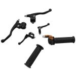 Kit poign&eacute;e de guidon et levier P2R TARGA MINI METAL