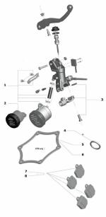 Kit r&eacute;paration de ma&icirc;tre cylindre Magura KIT8JTS SPY ETRIER