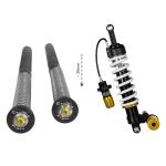Kit suspension Touratech Extreme 2 avec abaissement -30 mm - Noir - Jaune