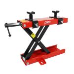 L&egrave;ve moto P2R LEVE - PONT MECANIQUE A VIS SUPPORTS ACIER ROUGE HAUTEUR min 90mm - max 405mm