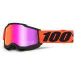 Masque cross 100% ACCURI 2 Ferran - Ecran Mirror Dark Rouge 2025