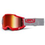 Masque cross 100% ACCURI 2 GATORBACK- Mirror Rouge 2026
