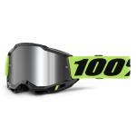 Masque cross 100% ACCURI 2 Jaune Fluo - Mirror Silver 2024
