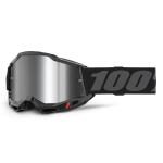 Masque cross 100% ACCURI 2 Noir - Mirror Silver 2024