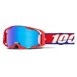 Masque cross 100% ARMATIC Best - Ecran Mirror Bleu 2025