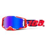 Masque cross 100% ARMEGA HiPER Morpho - Ecran Mirror Bleu 2025