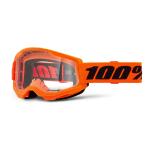 Masque cross 100% STRATA 2 Orange Fluo - Clair 2025