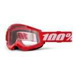 Masque cross 100% STRATA 2 Rouge - Clair 2025