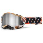 Masque cross ACCURI 2 Flea - marron/blanc/orange/mirror Silver 100