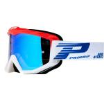 Masque cross Progrip ATZAKI Mirror Two 3201FL Rouge/Blanc 2021