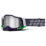 Masque cross RACECRAFT 2 Krakov - Violet/blanc/vert/Mirror Silver 100