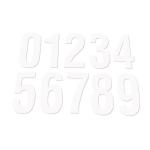 Num&eacute;ros Chaft 4 (lot de 3 -14 x 7 cm) Blanc