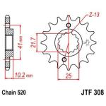 Pignon de sortie de boite JT. acier anti - bruit 308 - 520