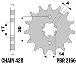 Pignon de sortie de boite PBR acier standard 2166 - 428