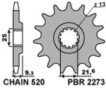 Pignon de sortie de boite PBR acier standard 2273 - 520